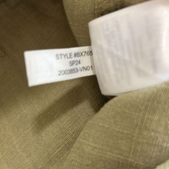 J. Crew Women's Linen Seaside Cargo Pant Straight Leg Utility Casual Size 6 Tall - Picture 9 of 11